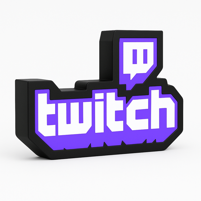 Twitch LED Masa Lambası – Yayıncı & Gamer Odası Dekor Işığı