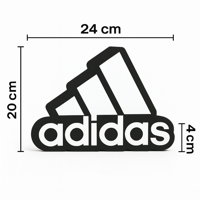 Adidas LED Lightbox | Spor Odası Dekoru, Masaüstü & Duvar Aydınlatma